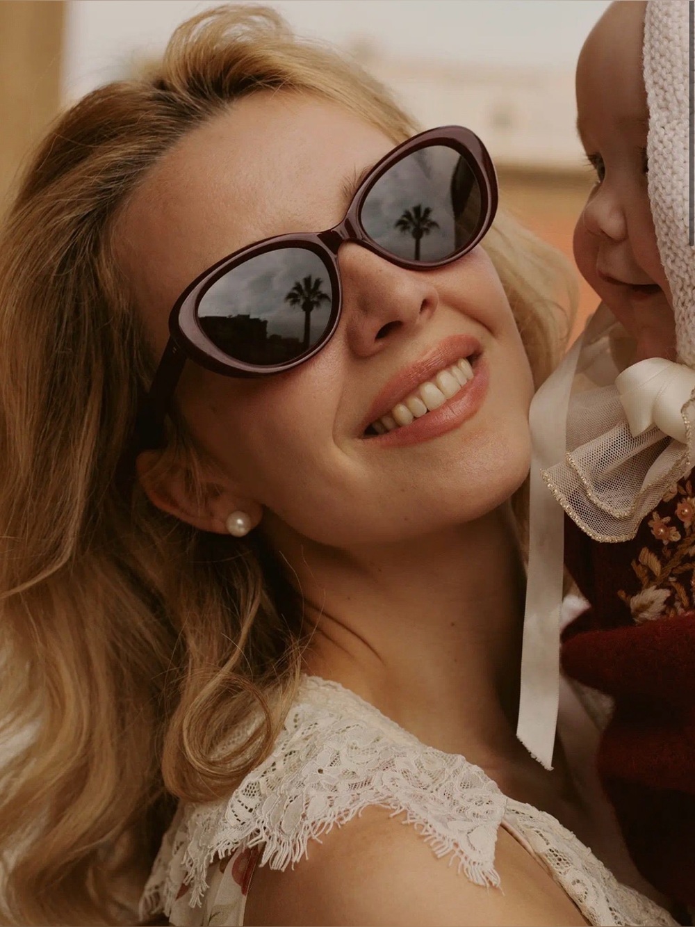 DOEN by Garrett Leight Ingenue Sunglasses in Lipstick